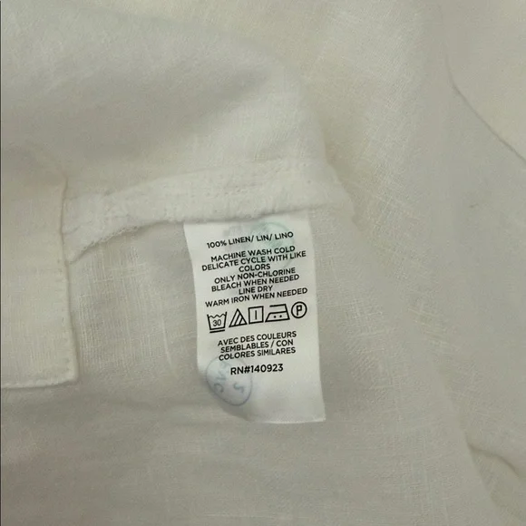 LOFT Linen V-Neck Blouse - Picture 6 of 6